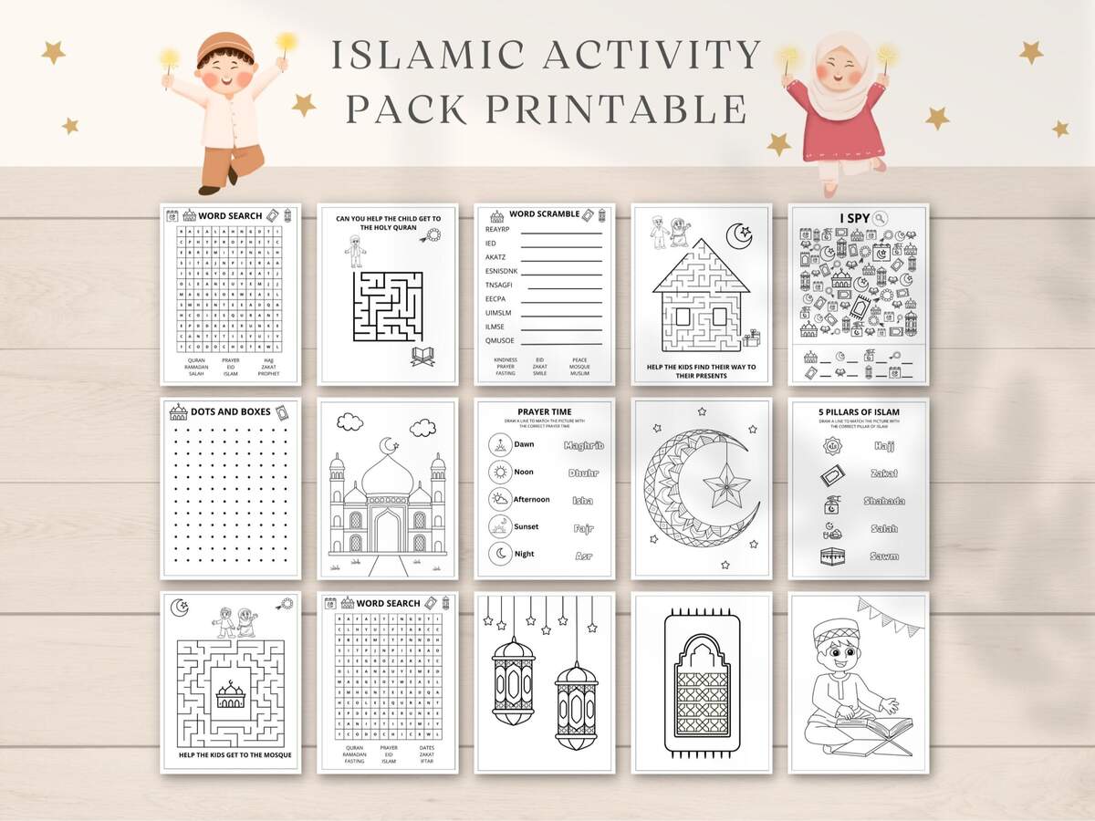 Islamic Worksheets Etsy Israel