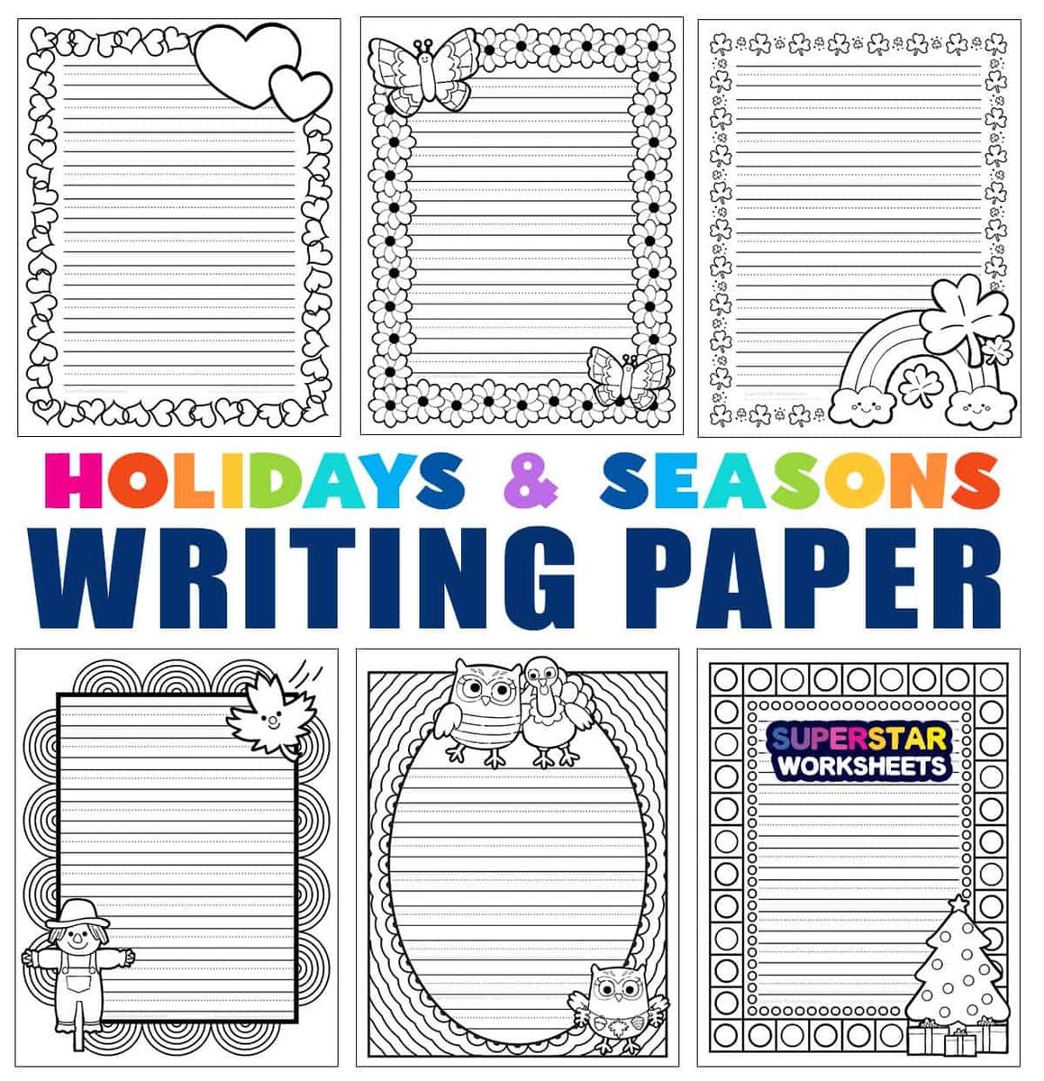 Kindergarten Writing Paper Superstar Worksheets Primary Writing Paper With Picture Box Lined Writing Paper Made By Teachers