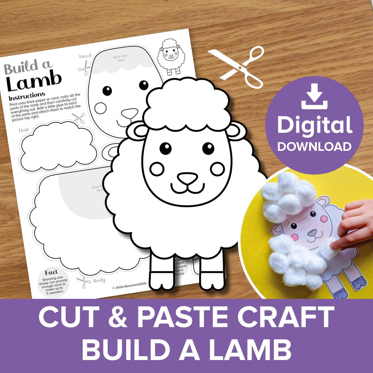 Lamb Cut Paste Craft Printable Build A Sheep Coloring Spring Baby Farm Animals Educational Easter Model Making Cotton Wool Activity Art Etsy Lamb Cut Paste Craft Printable Build A Sheep Coloring Spring Baby Farm Animals Educational Easter Model Making Cotton Wool Activity Art Etsy