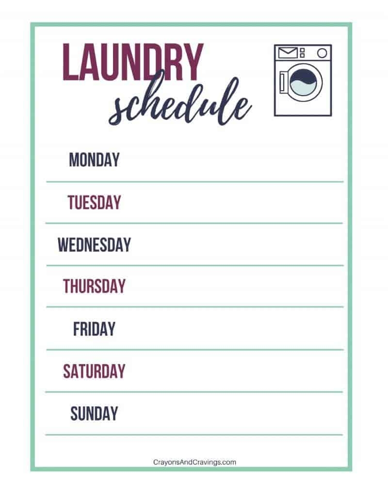 Laundry Routine Tips And Free Laundry Schedule Printable Printable Sorting Laundry Worksheets PDF For Toddlers