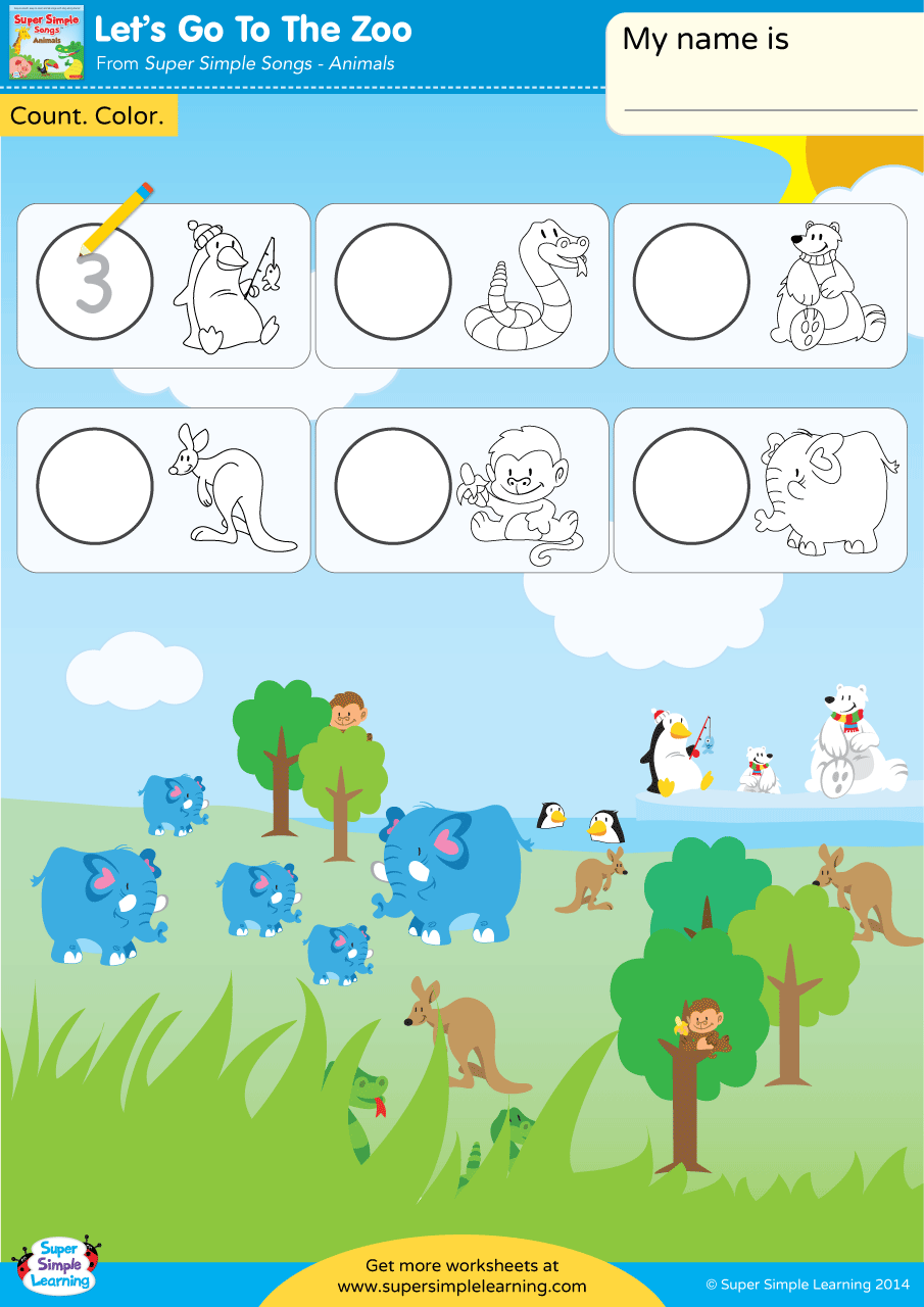Let S Go To The Zoo Worksheet Find Write Super Simple