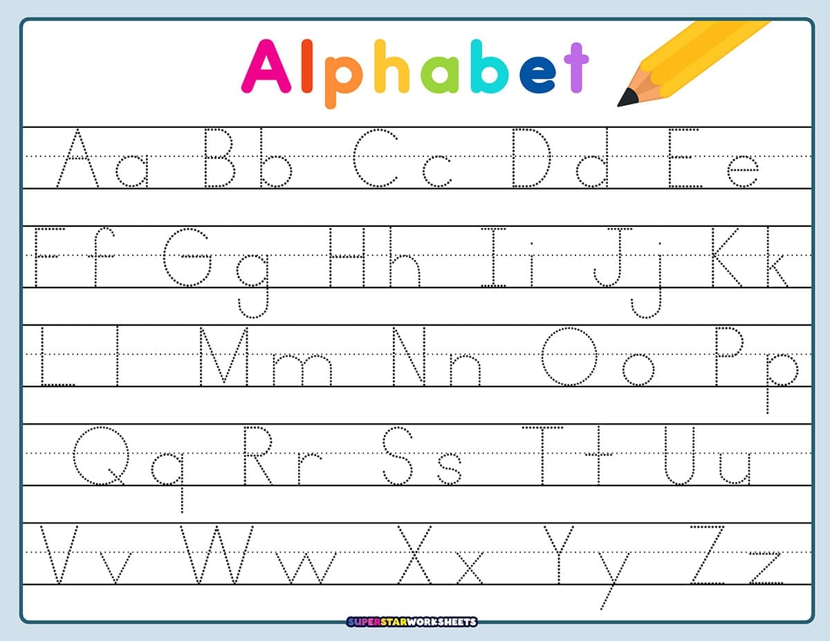 Tracing Alphabet Letters Printable Handwriting Worksheets Free Printables Lettering SVG Files Tools Apps