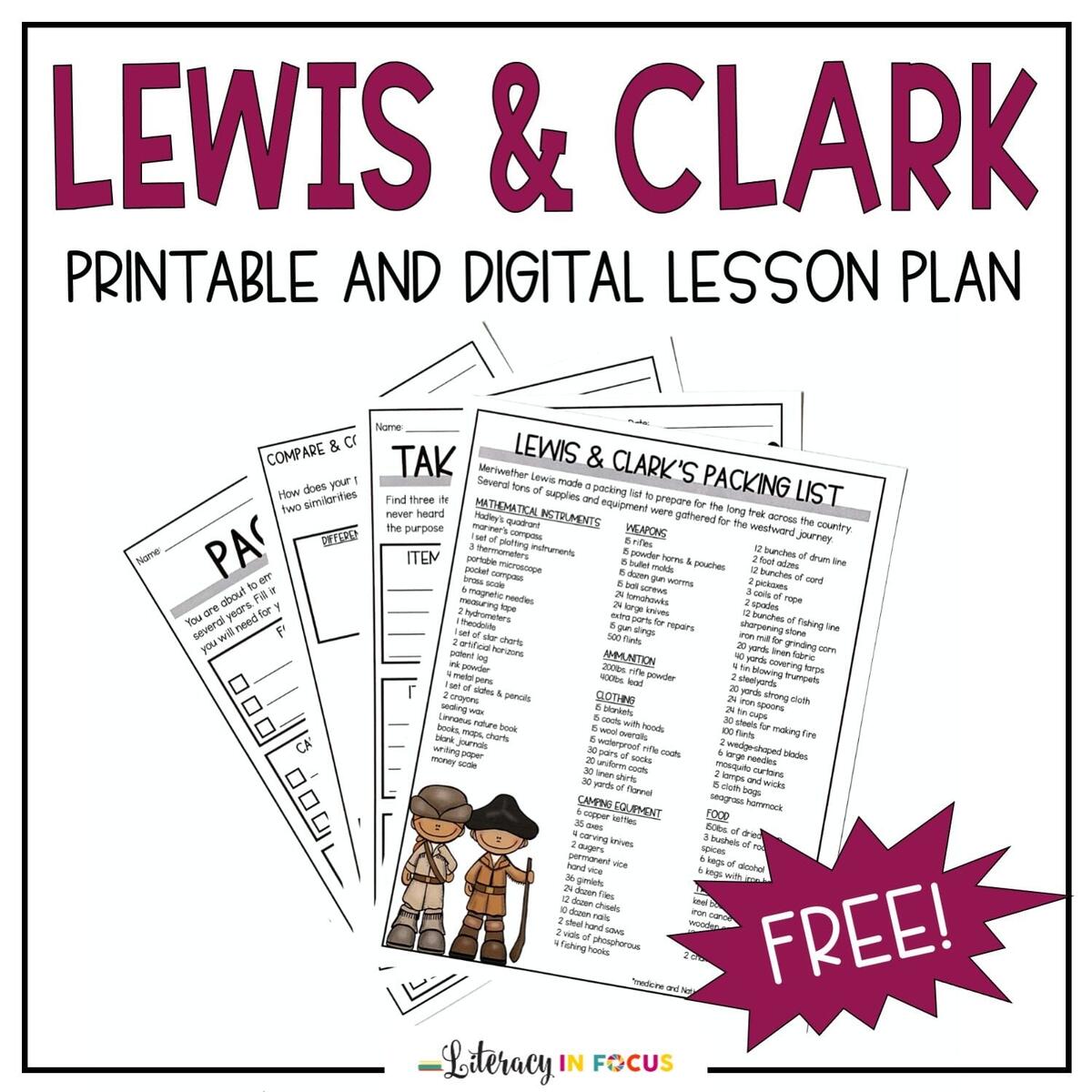 Lewis And Clark Expedition Intro Activity And Lesson Plan PDF Literacy In Focus Lewis And Clark Expedition Intro Activity And Lesson Plan PDF Literacy In Focus