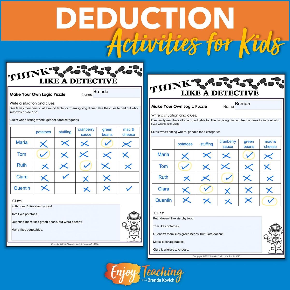 Logic Puzzles For Kids Deductive Reasoning Make Your Own
