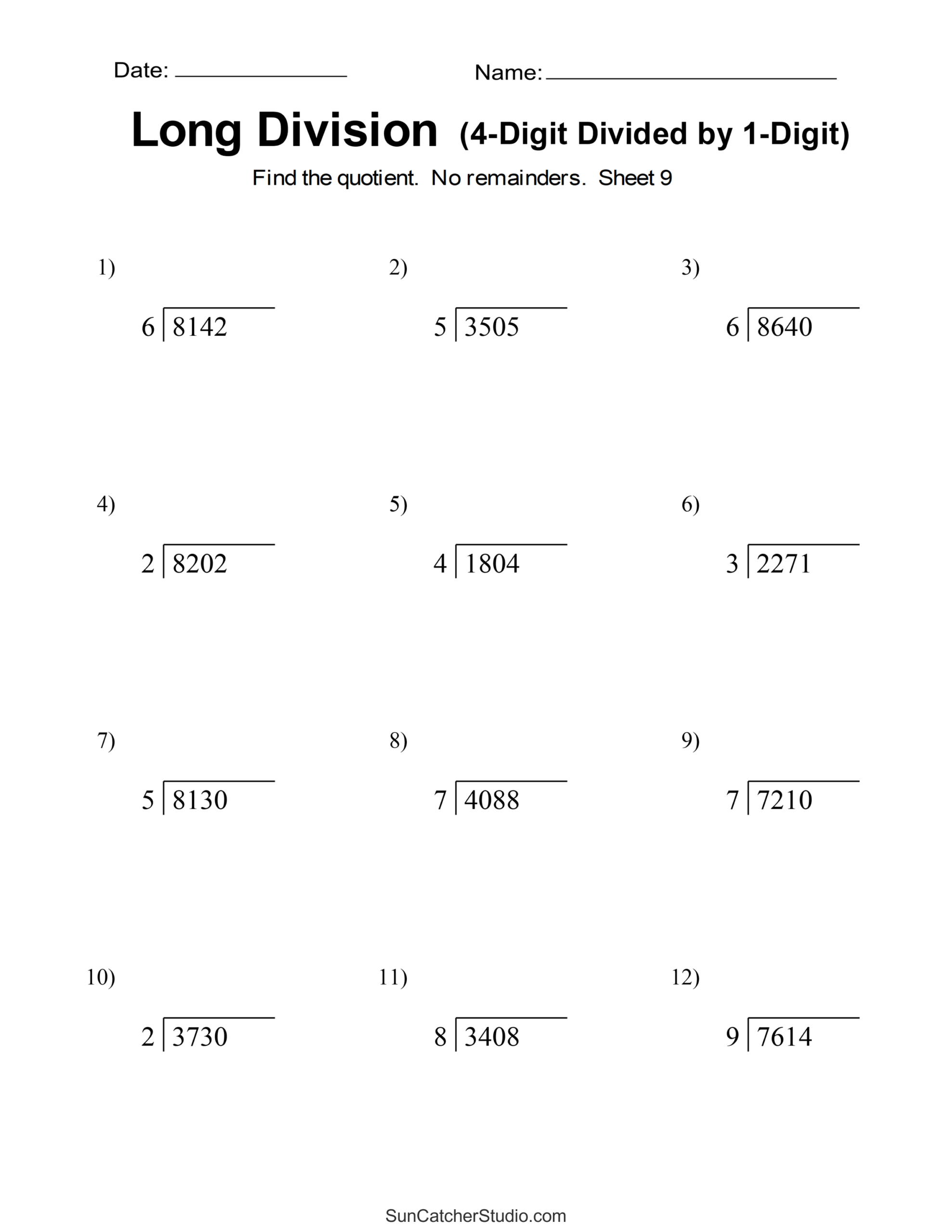 Printable Division Worksheets For Teachers Math Champions