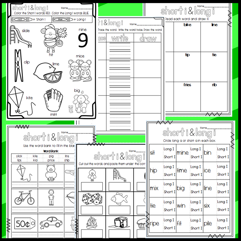 Long I Worksheets 4 Free Printables Literacy Learn