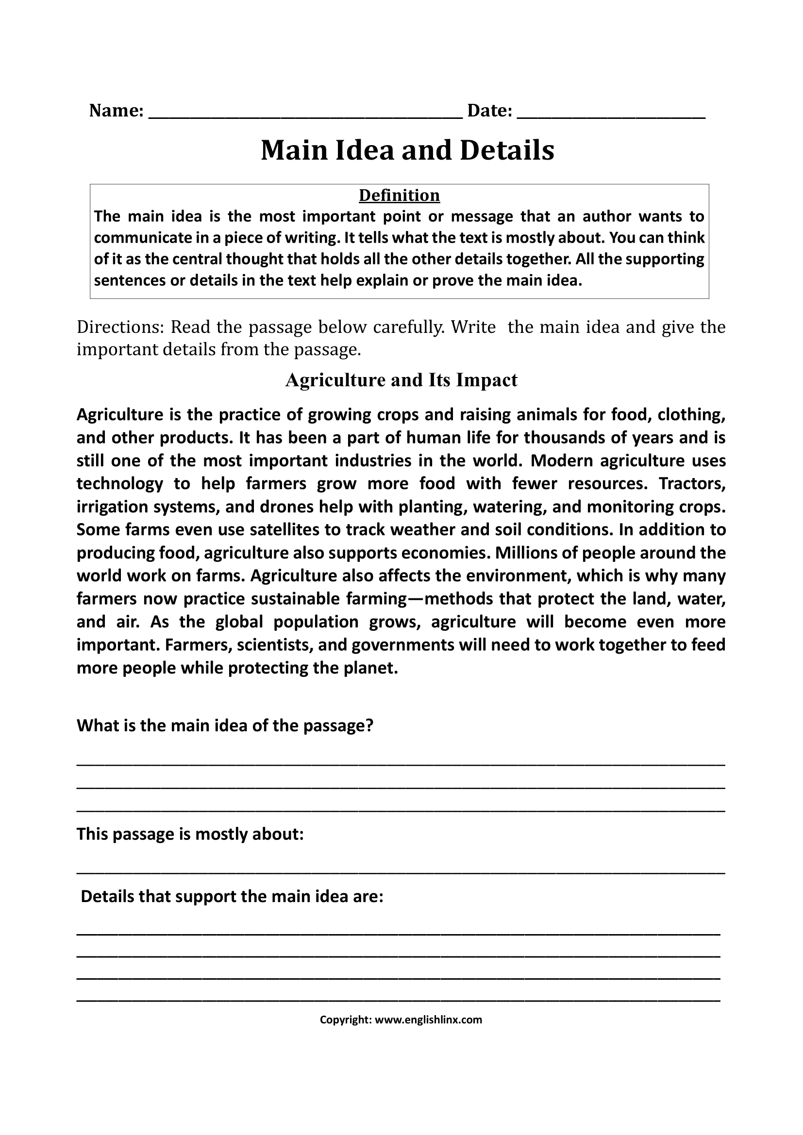 Main Idea Worksheets Printable Main Idea Practice Worksheets Main Idea Worksheets Printable Main Idea Practice Worksheets