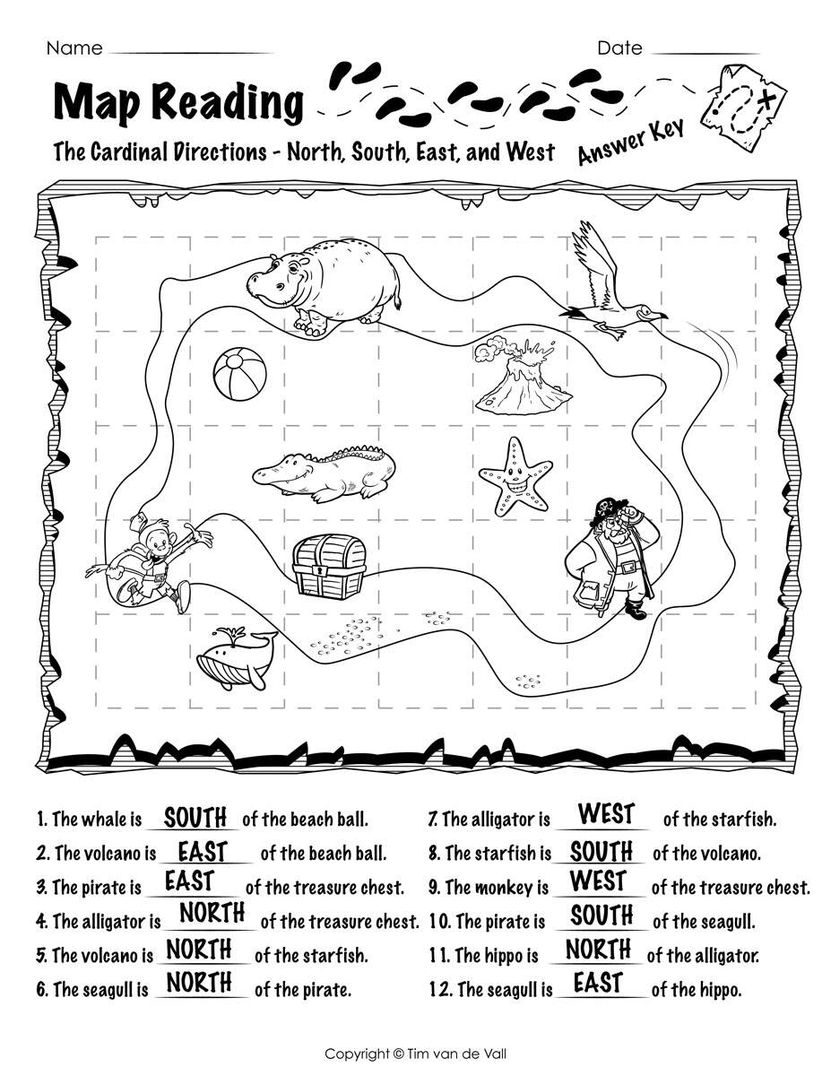 Map Reading Worksheet 01 Answer Key Tim S Printables Map Reading Worksheet 01 Answer Key Tim S Printables