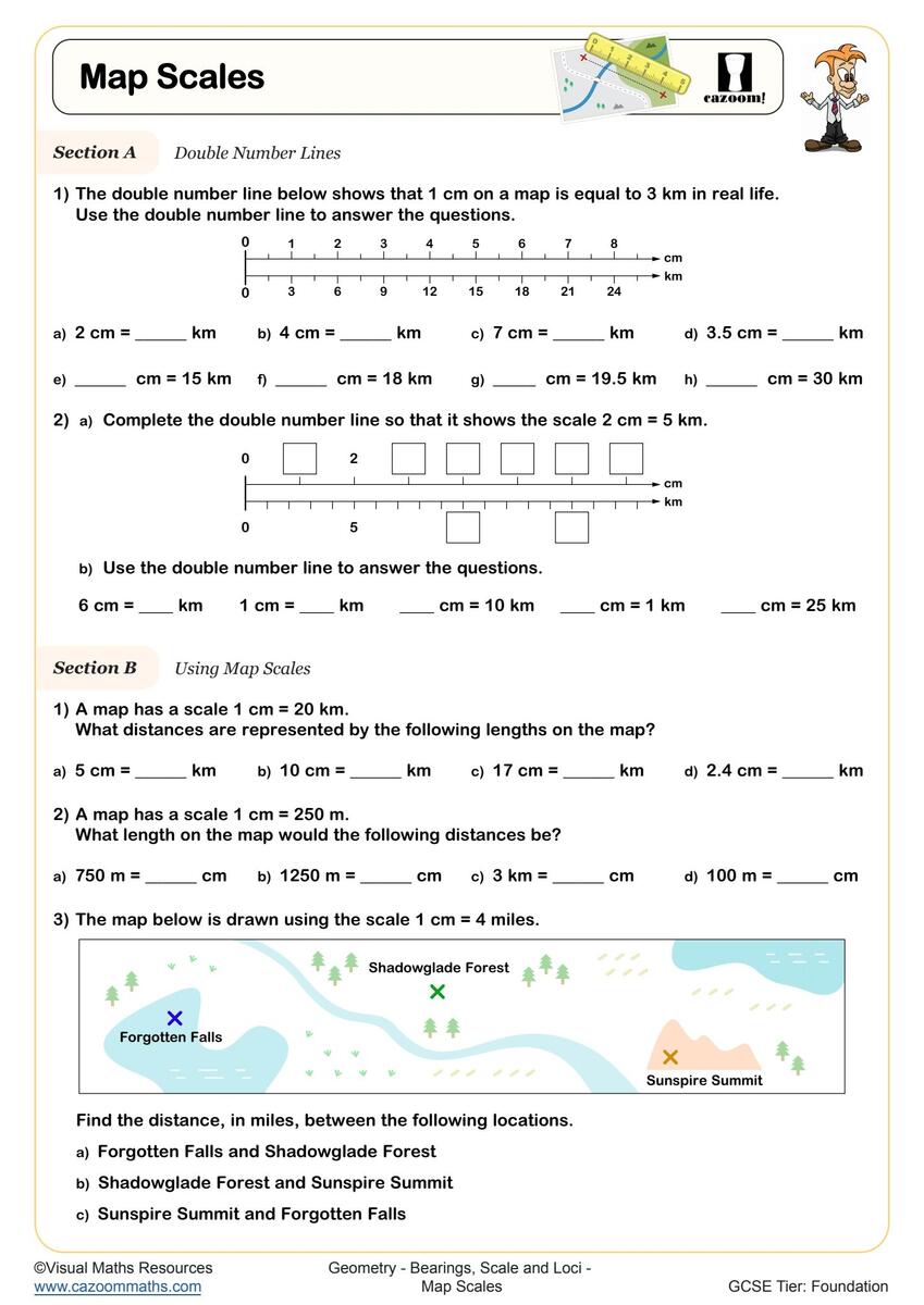 Map Scales Worksheet Fun And Engaging Year 8 And Year 9 Geometry Worksheet Map Scales Worksheet Fun And Engaging Year 8 And Year 9 Geometry Worksheet