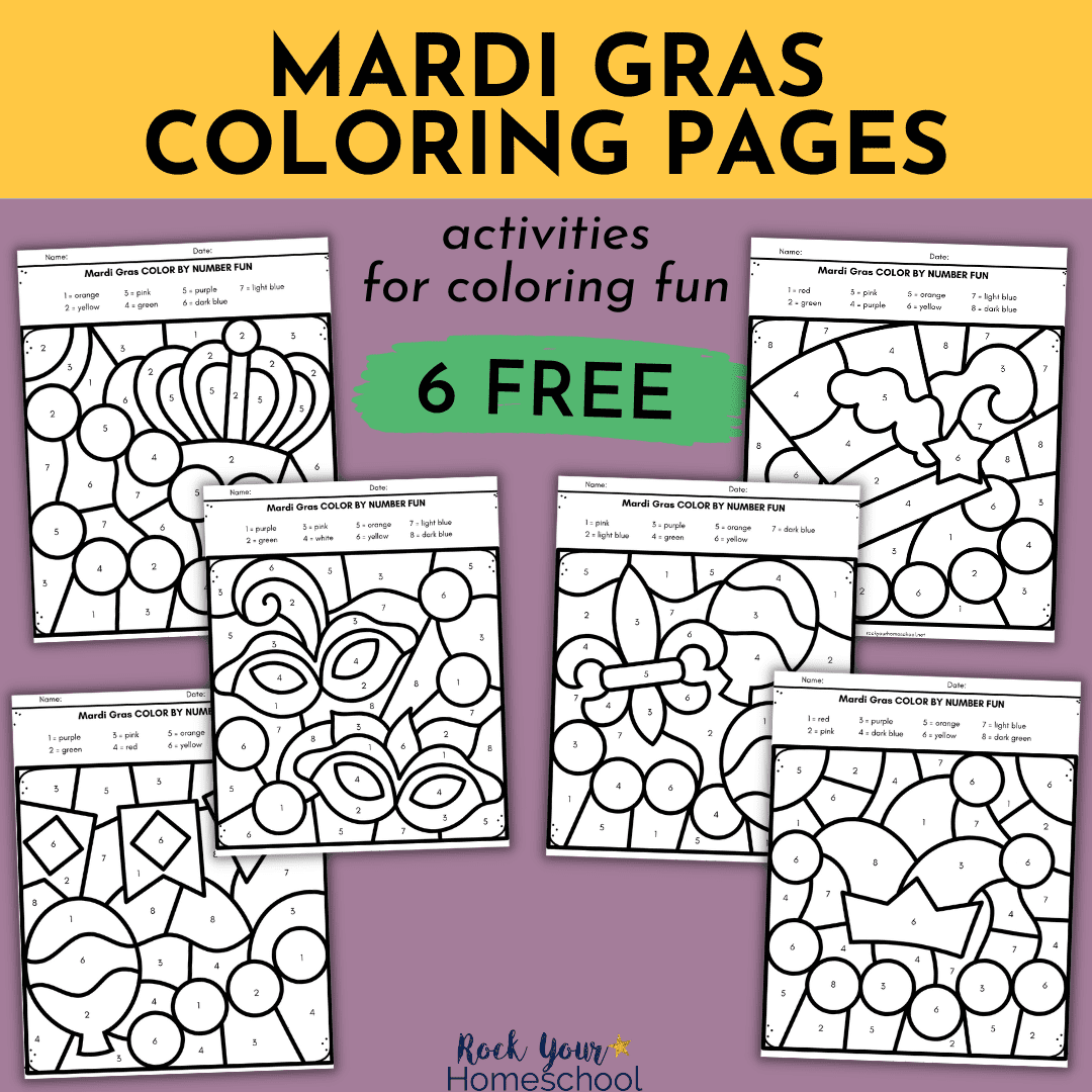 Mardi Gras Color By Number Addition To 10 Made By Teachers