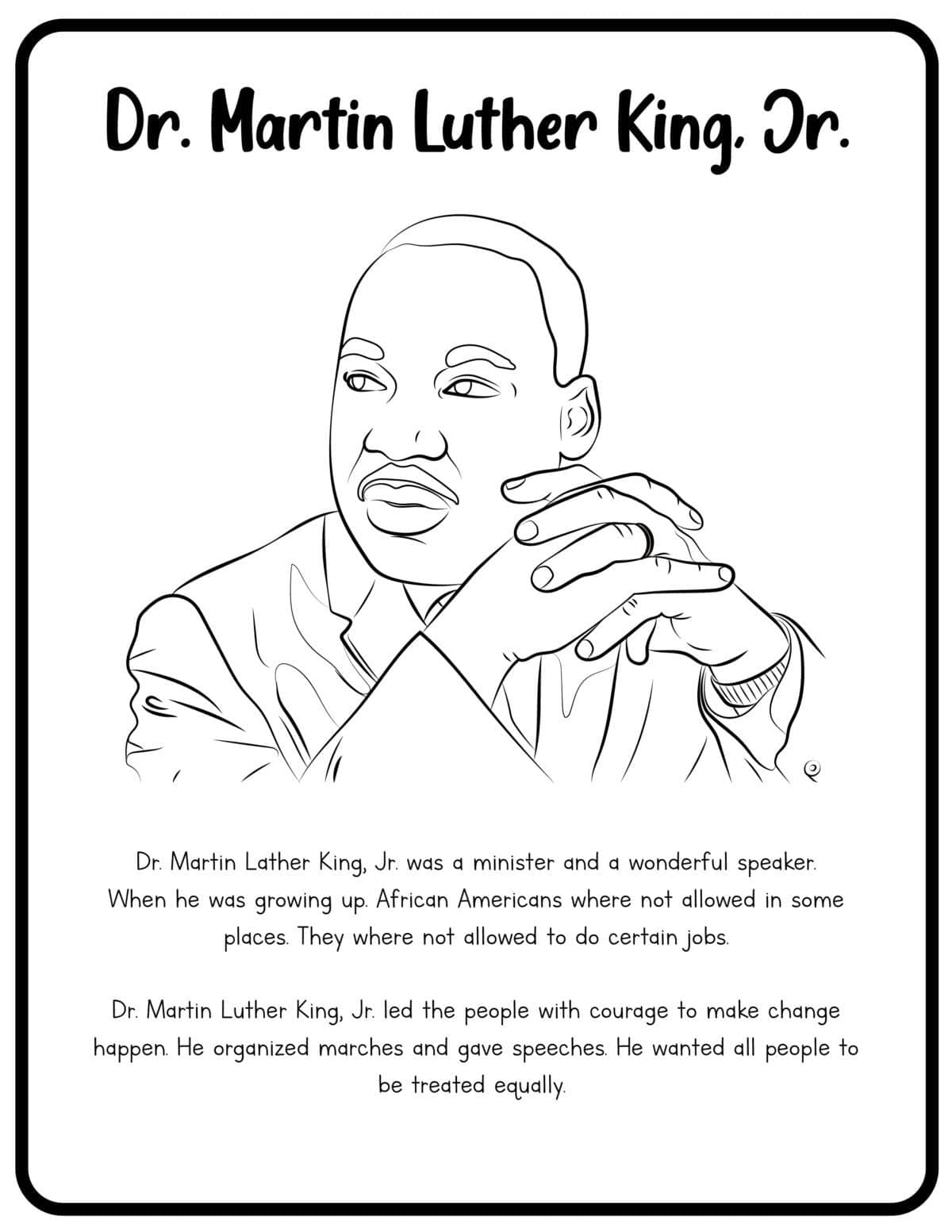Martin Luther King Jr Worksheets Free Printables Frugal Mom Eh Martin Luther King Day Free Worksheet Squarehead Teachers
