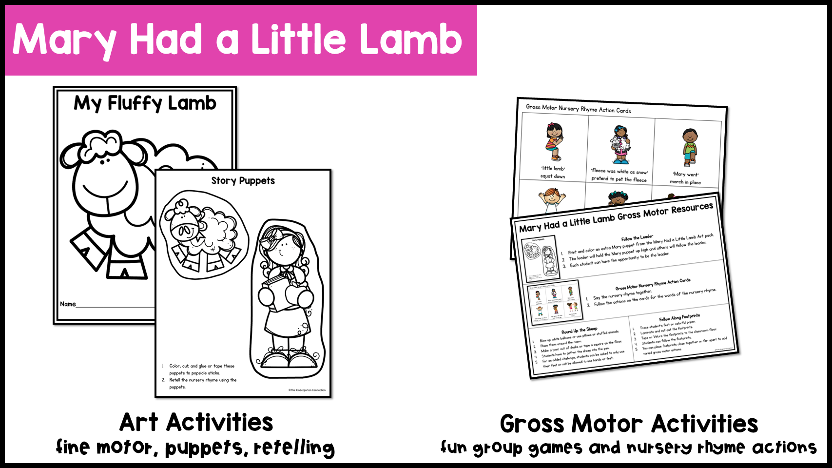 Mary Had A Little Lamb Nursery Rhyme Activities For Pre K And Kindergarten Mary Had A Little Lamb Nursery Rhyme Activities For Pre K And Kindergarten