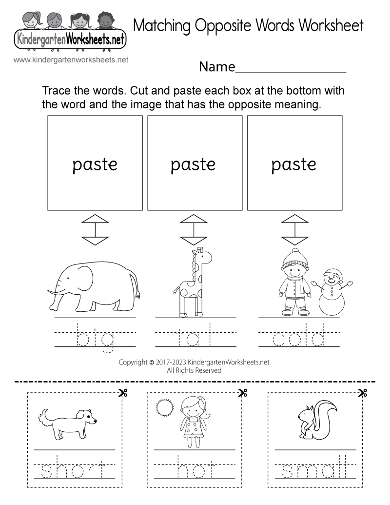 Matching Opposite Words Worksheet Free Printable Digital PDF Matching Opposite Words Worksheet Free Printable Digital PDF
