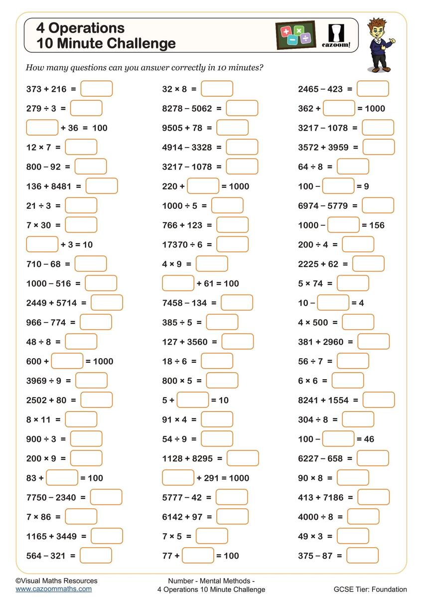Mental Maths Worksheets Printable Mental Maths Multiplication And Division Worksheets PDF And Free Samples Downloads Cazoom Maths Addition Worksheets Kindergarten Free Downloads Math Champions