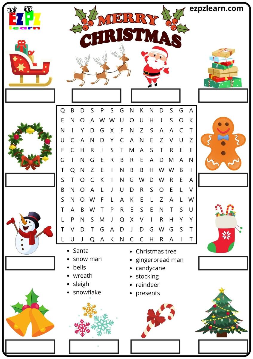 Christmas Vocabulary Free English Vocabulary Resources Flashcards Worksheets Coloring Pages Games And More For ESL Ezpzlearn