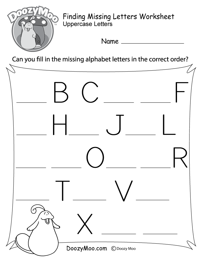 Free Printable Halloween Missing Letters Worksheet