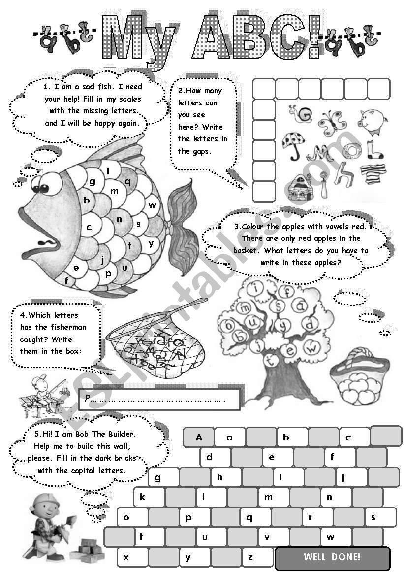 MY A B C FUN WITH ALPHABET Amazing Activities To Practise English Alphabet ESL Worksheet By Svetamarik Svetlana