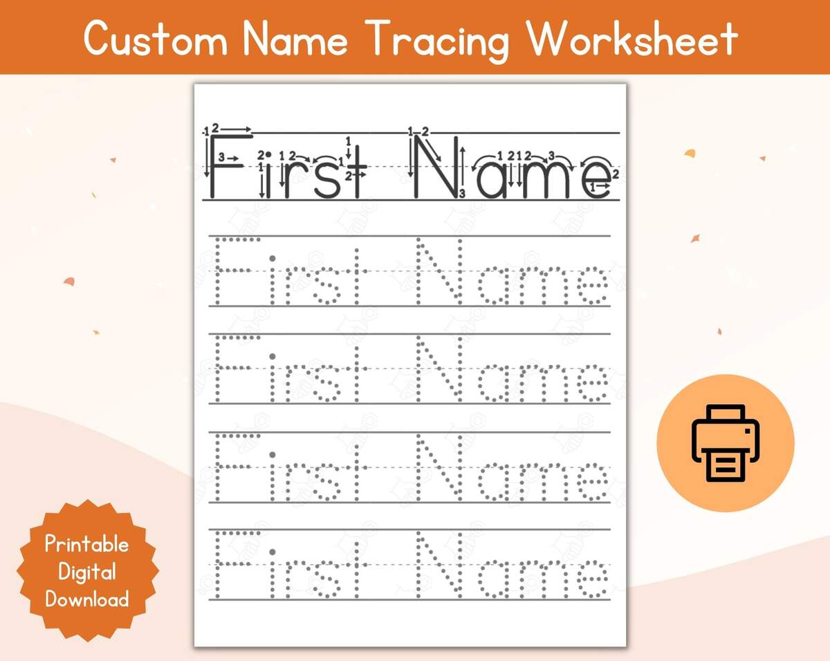 Name Tracing Worksheets Printable