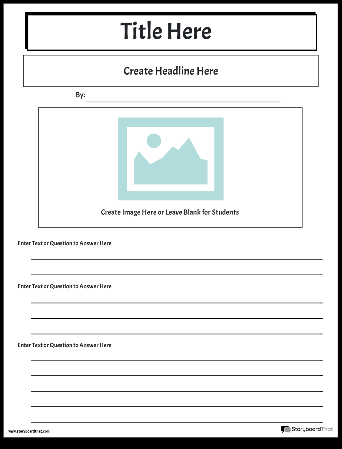 Newspaper Project Templates Create With Storyboard That