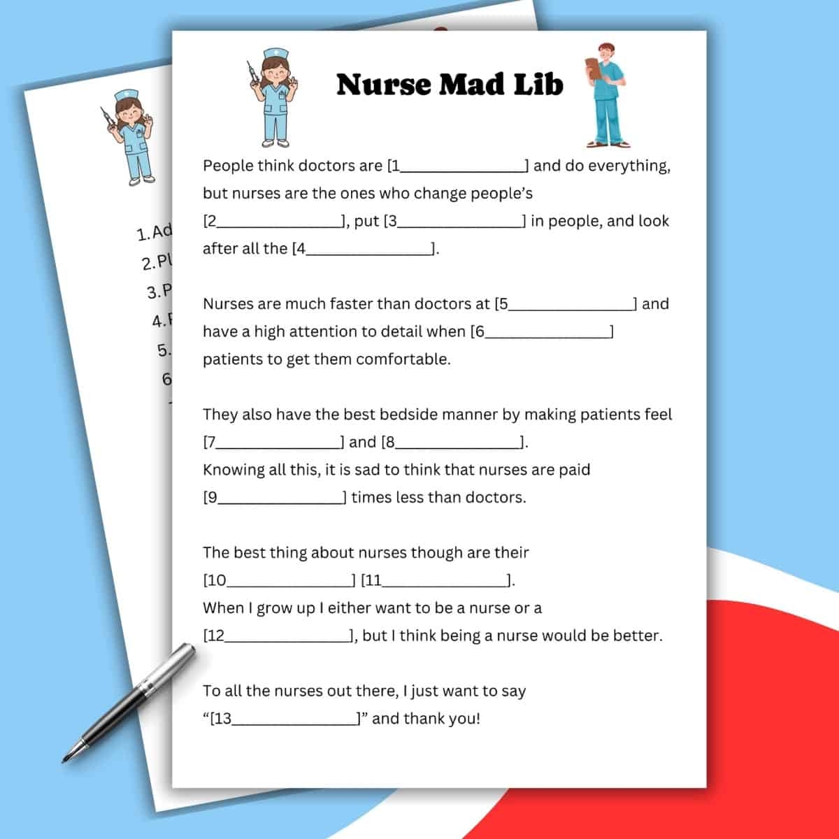 Nurse Mad Libs Style Free Printable Love Laugh Games Nurse Mad Libs Style Free Printable Love Laugh Games