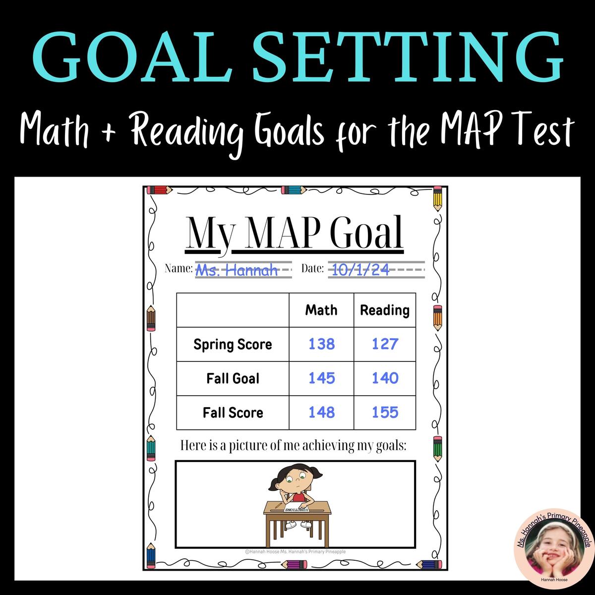 NWEA MAP Testing Goal Setting Elementary Math And Reading Worksheet Test Taking Made By Teachers NWEA MAP Testing Goal Setting Elementary Math And Reading Worksheet Test Taking Made By Teachers