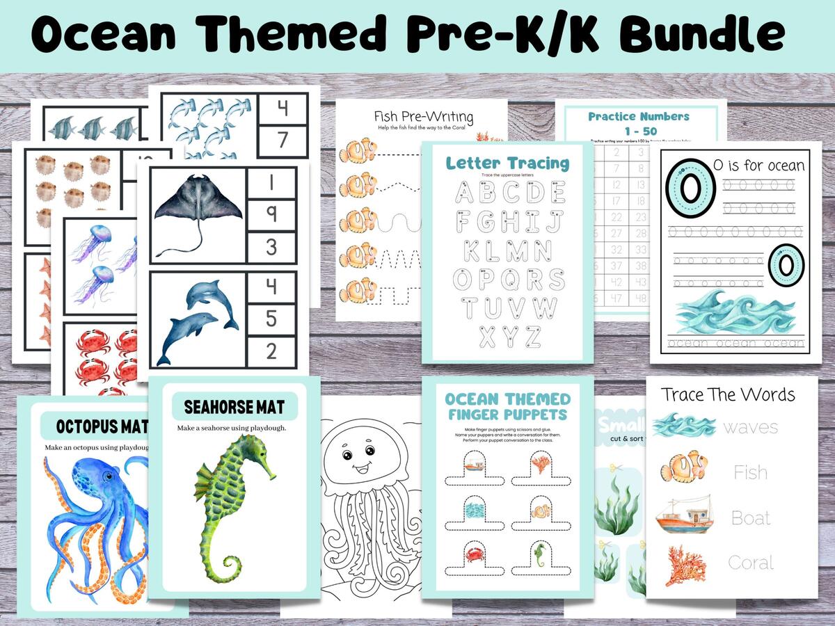 Ocean Themed Preschool Kindergarten Learning Bundle Ocean Printable Activity Homeschool Activity Montessori Printable Etsy Ocean Themed Preschool Kindergarten Learning Bundle Ocean Printable Activity Homeschool Activity Montessori Printable Etsy