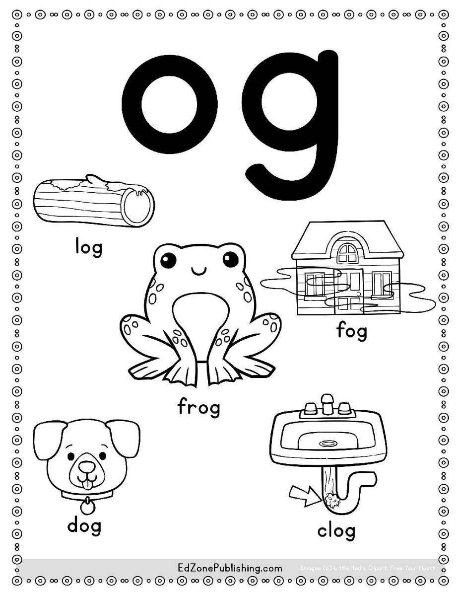 OG Word Family Worksheets Kindergarten Mom OG Word Family Worksheets Kindergarten Mom
