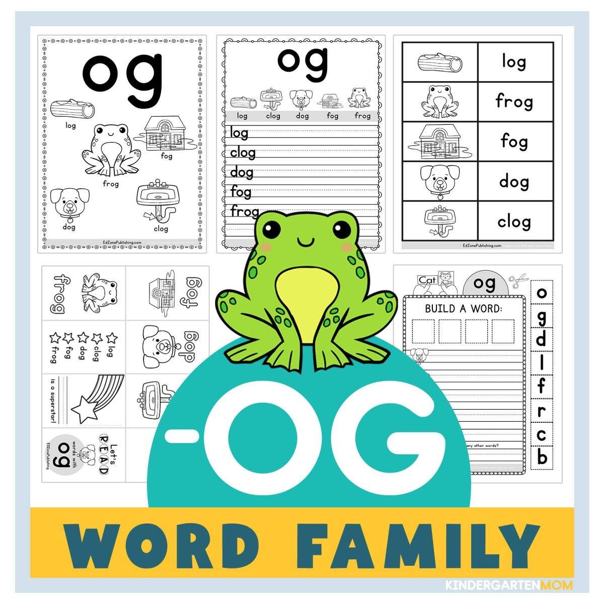 OG Word Family Worksheets Kindergarten Mom OG Word Family Worksheets Kindergarten Mom
