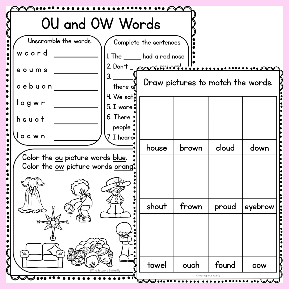OU And OW Diphthong Worksheets Made By Teachers Ou Phonics Worksheets SOUND IT OUT PHONICS