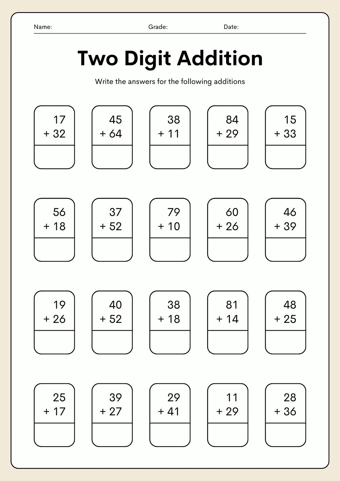 Page 5 Free Printable 2nd Grade Math Worksheets Canva Fall Themed Kinder 2nd Grade Math Add Subtract Made By Teachers
