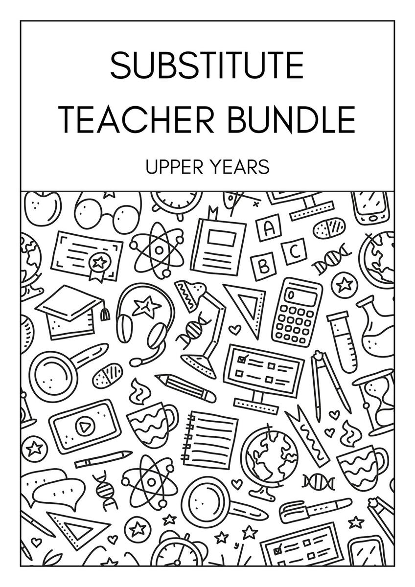 Substitute Teacher Plan Templates TeacherVision
