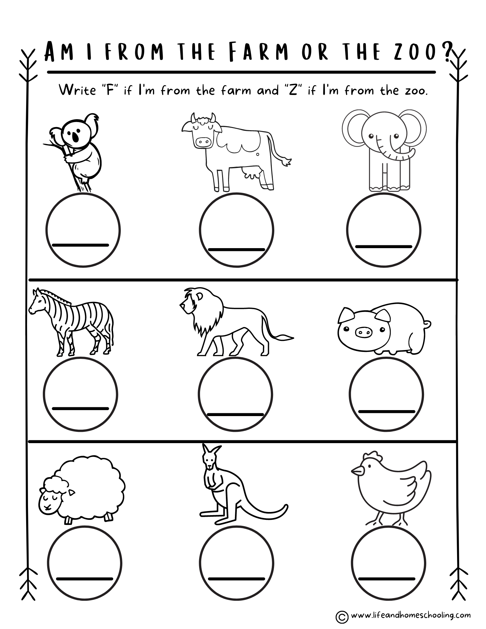 Let S Go To The Zoo Worksheet Find Write Super Simple