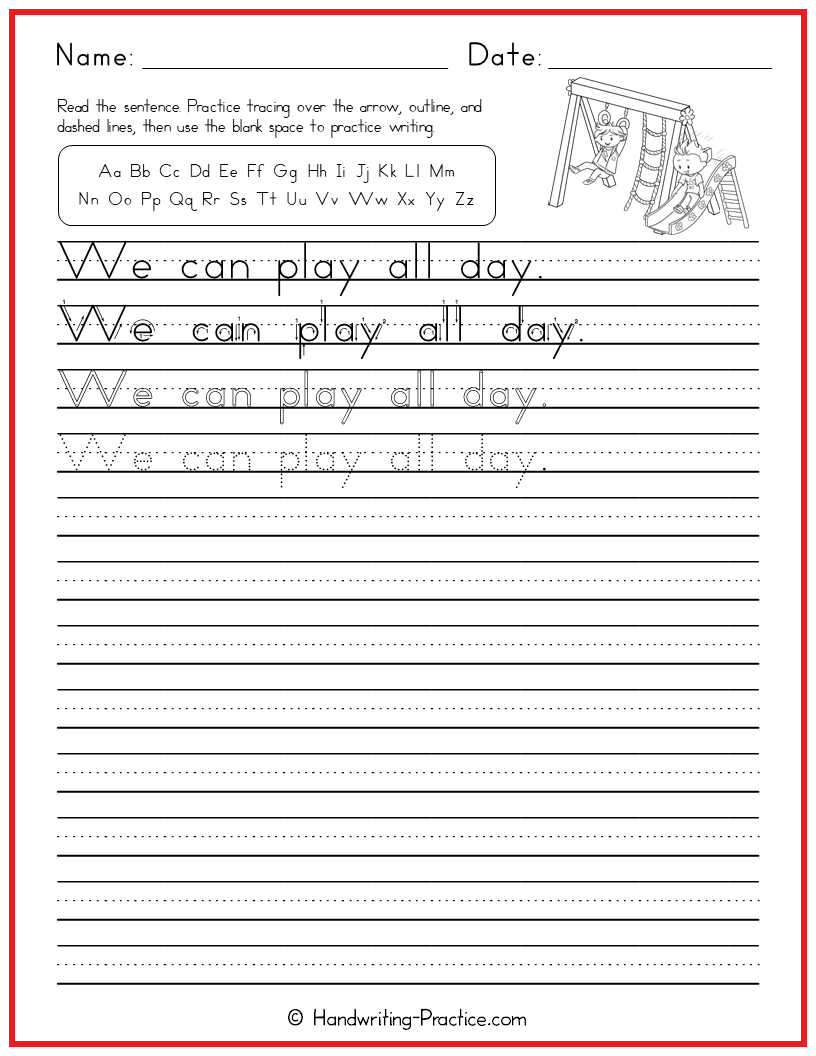 Print Handwriting Practice Print Handwriting Practice