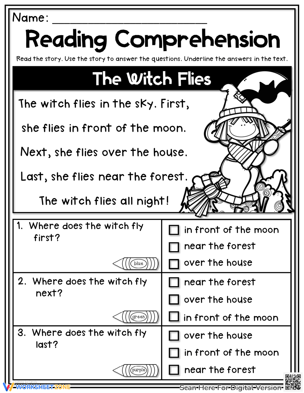 Printable 1st Grade Level D Reading Comprehension Worksheets Reading Worksheet For Kids Free Printable Digital PDF