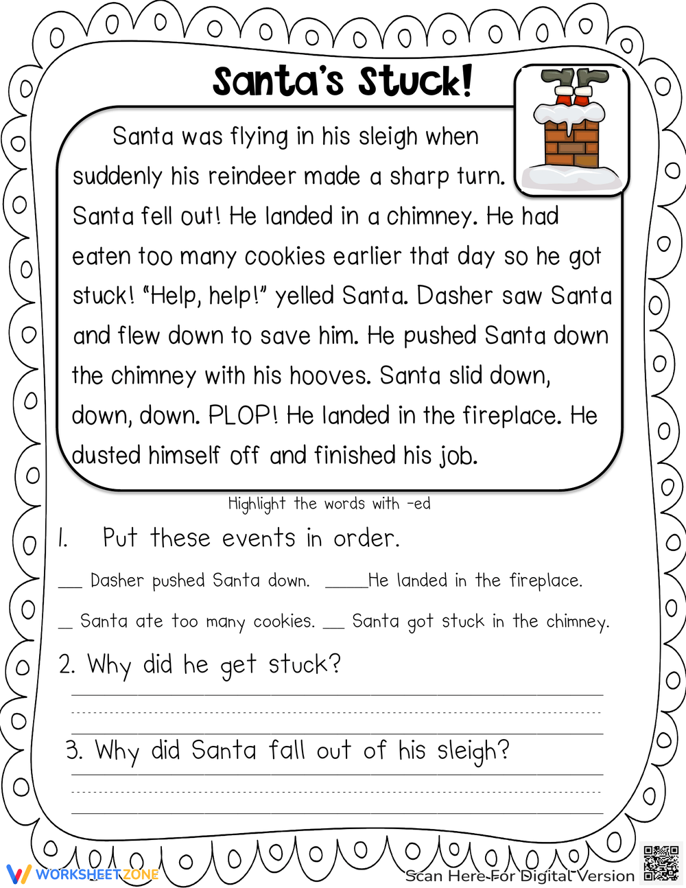 Printable 2nd Grade Christmas Comprehension Worksheets Fill In The Blanks Worksheets Christmas Printables 2nd Grade Made By Teachers