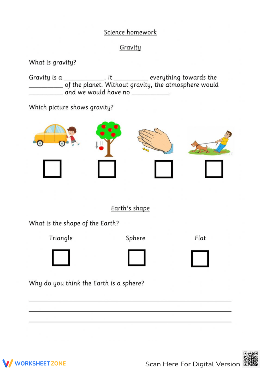 Printable 2nd Grade Gravity Worksheets Download