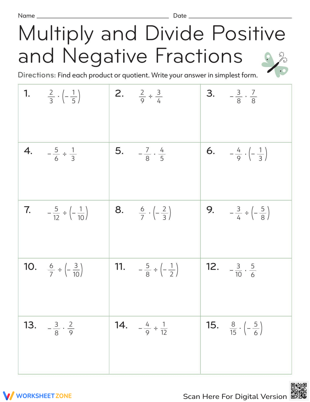 Printable 6th Grade Multiplying And Dividing Fractions Worksheets Printable 6th Grade Multiplying And Dividing Fractions Worksheets