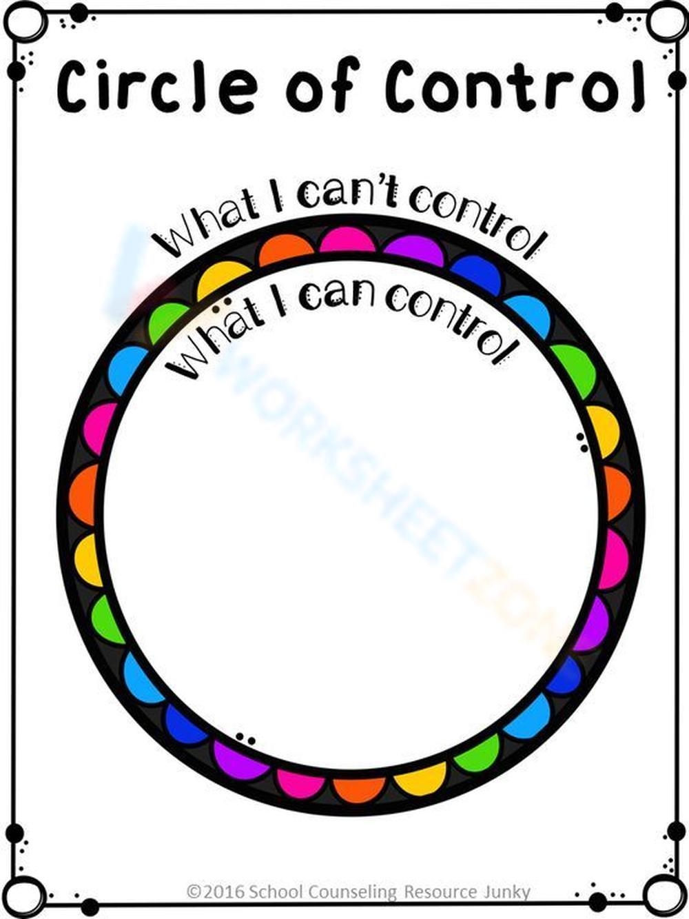 Printable Circle Of Control Worksheets