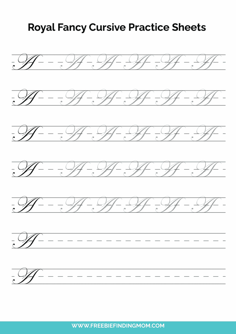 Free Printable Cursive Writing Worksheet Templates Canva