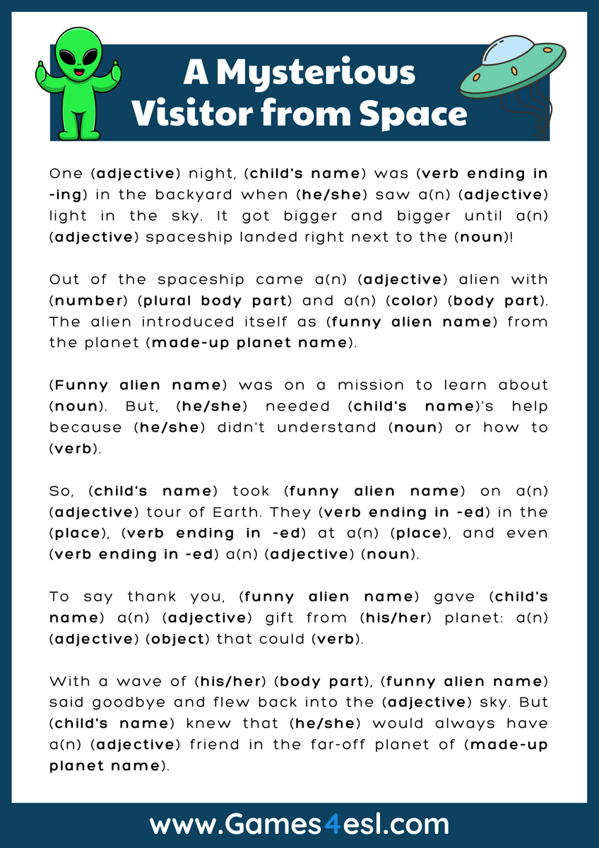 Printable Mad Libs Unleash Your Students Creativity With These Incredibly Fun Mad Lib Stories Games4esl Printable Mad Libs Unleash Your Students Creativity With These Incredibly Fun Mad Lib Stories Games4esl