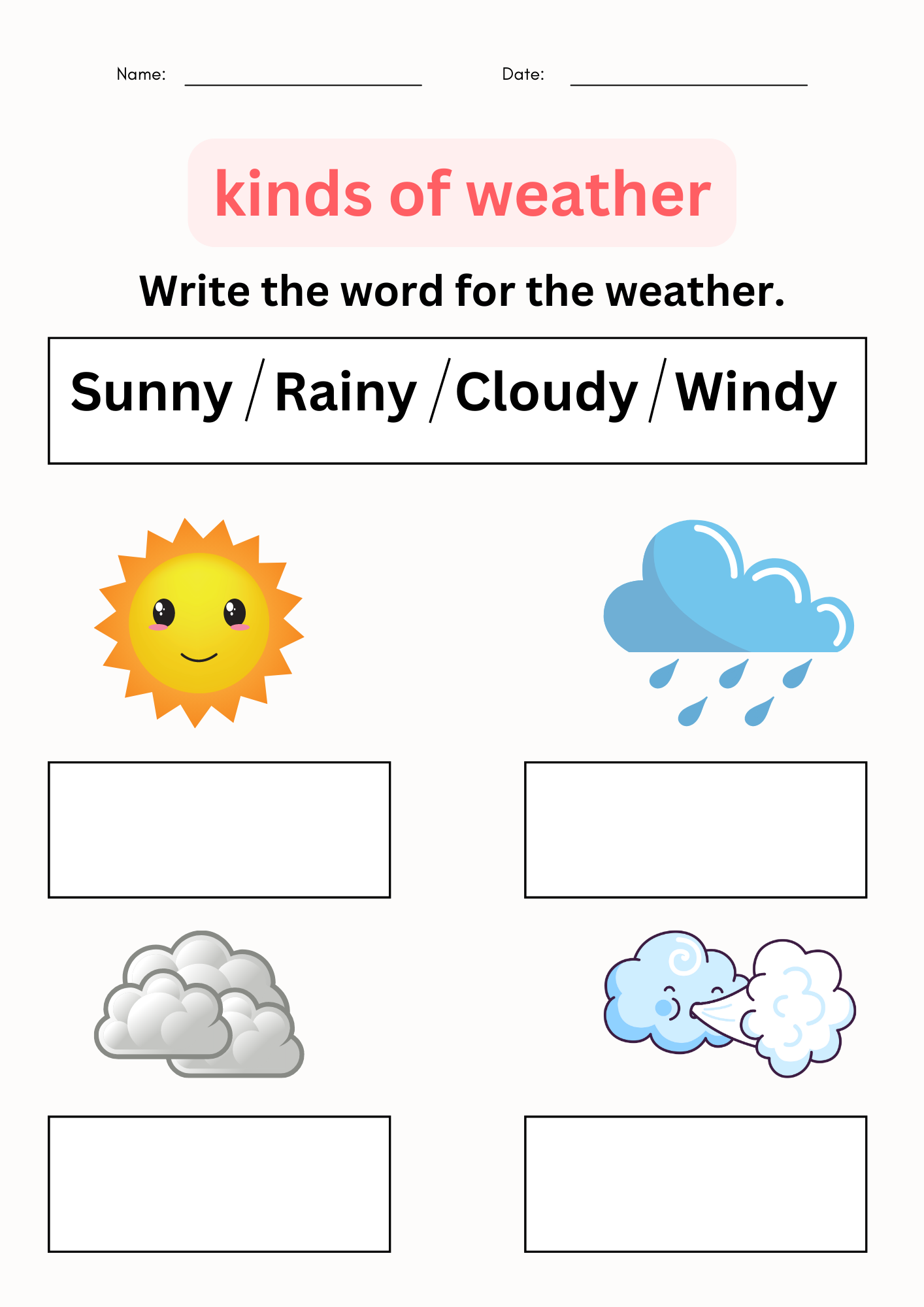 Weather Worksheet For Kids Worksheets Worksheets Worksheets Library