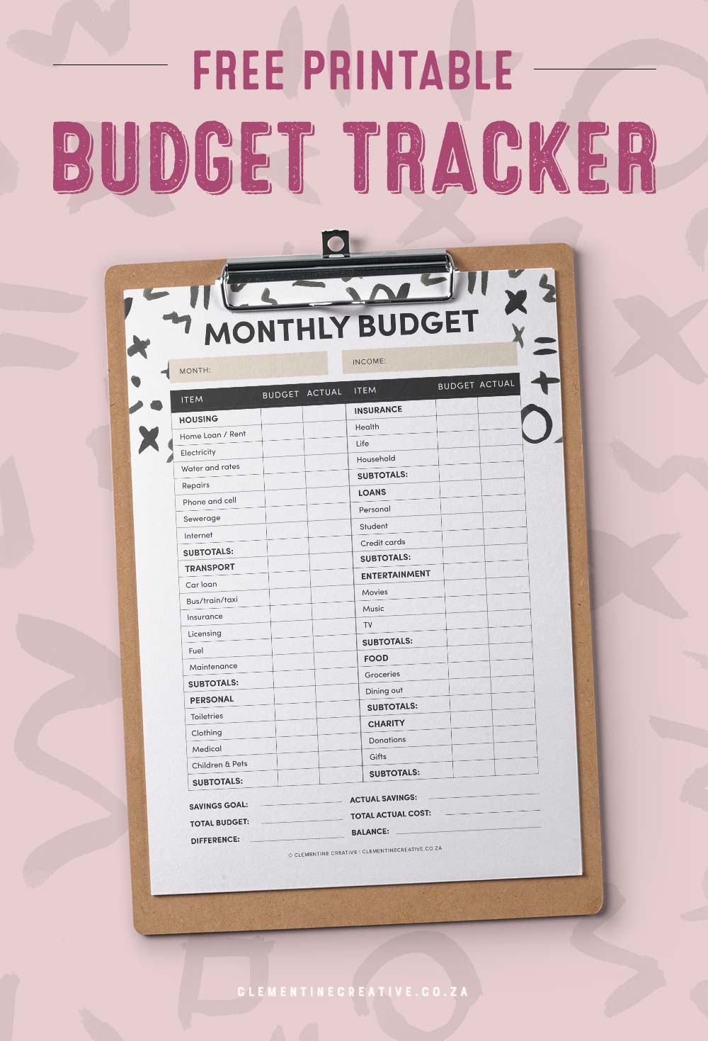 Free Printable Budget Worksheets For Family Finances