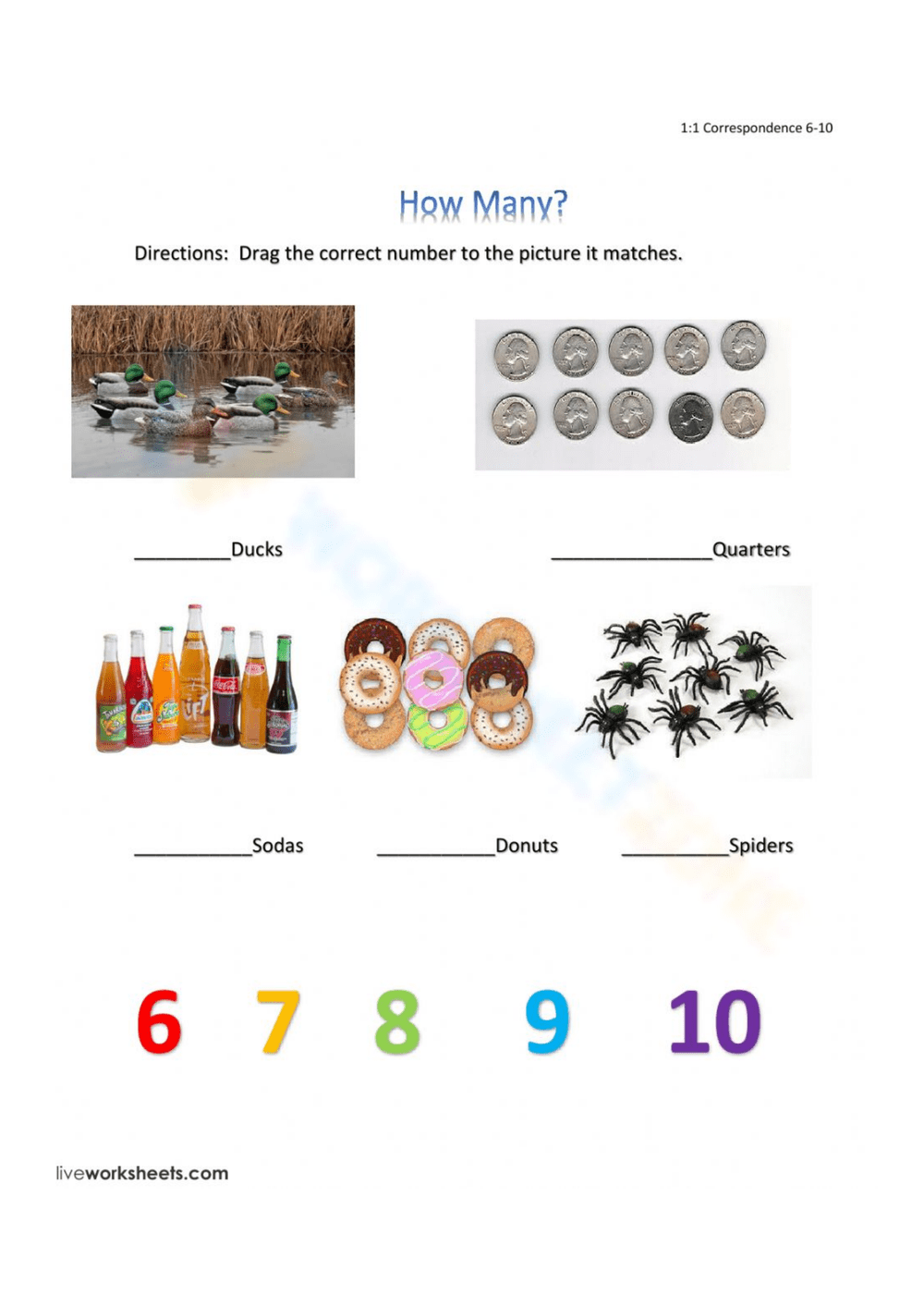 Printable One To One Correspondence Worksheets Download