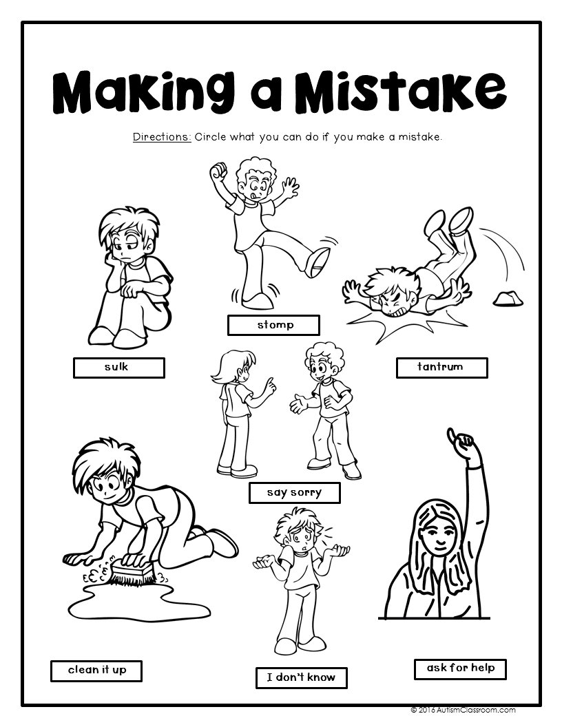 Printable Social Skills Worksheets Printable Social Skills Worksheets