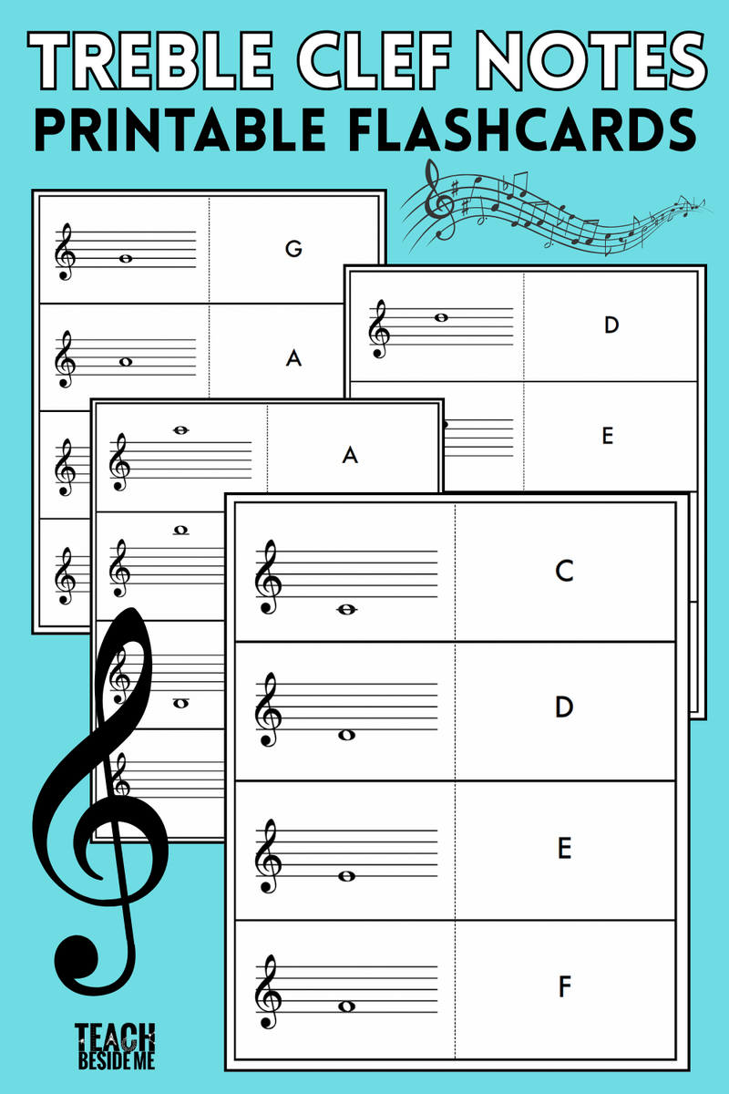 Printable Treble Clef Music Note Flashcards Teach Beside Me Printable Treble Clef Music Note Flashcards Teach Beside Me