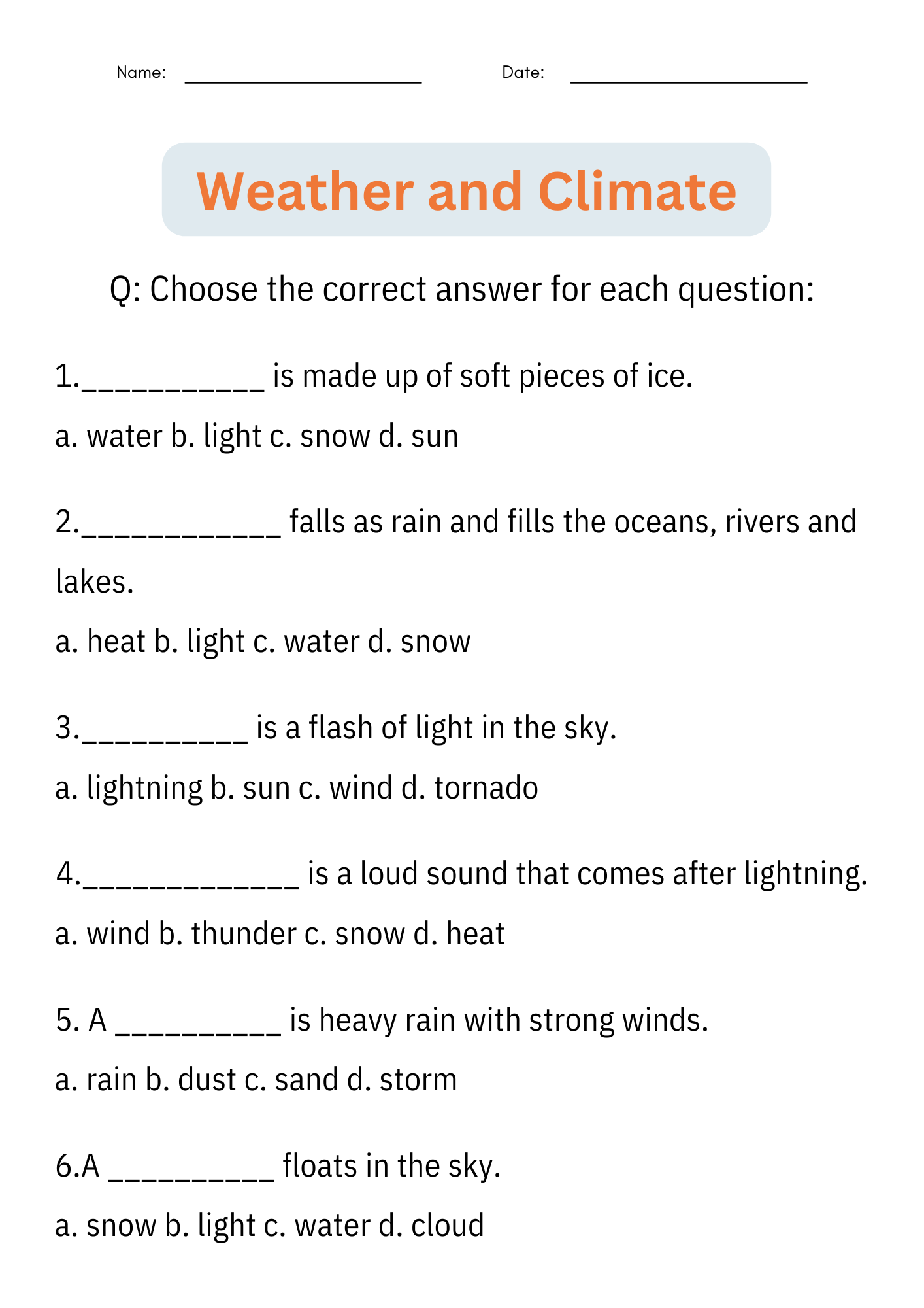 Weather And Climate Worksheet WordMint Worksheets Library