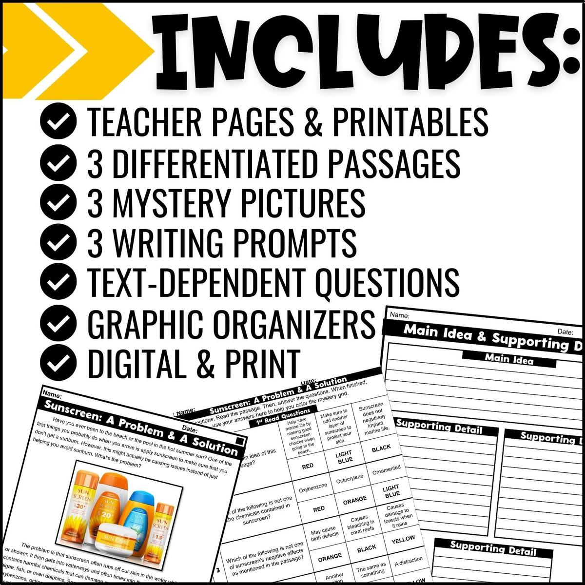 Reading Comprehension Passages With Mystery Pictures May Fun In 5th Grade MORE Reading Comprehension Passages 5W S Short Stories Made By Teachers
