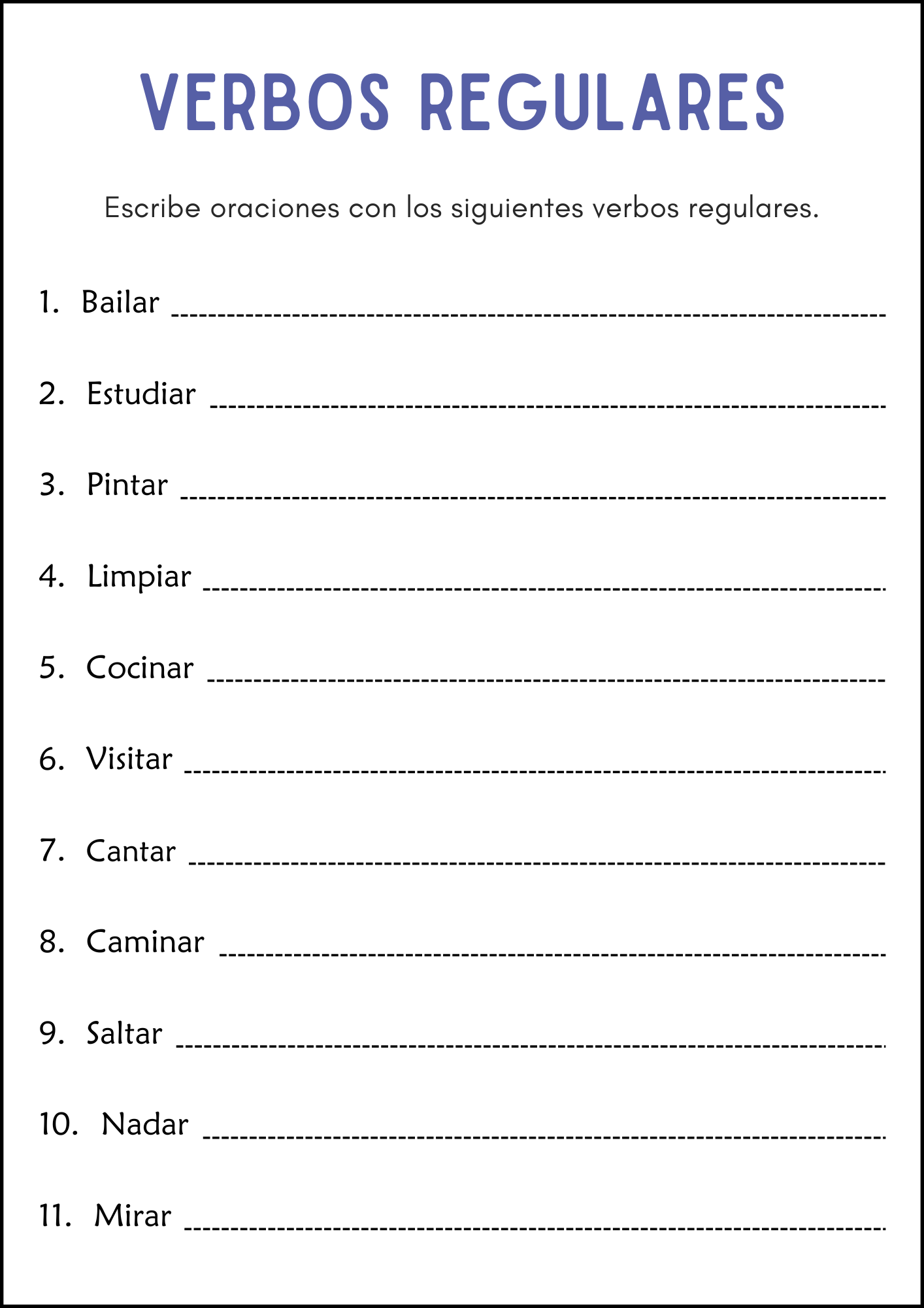 Regular And Irregular Verbs Grammar Worksheets In Spanish Made By Teachers