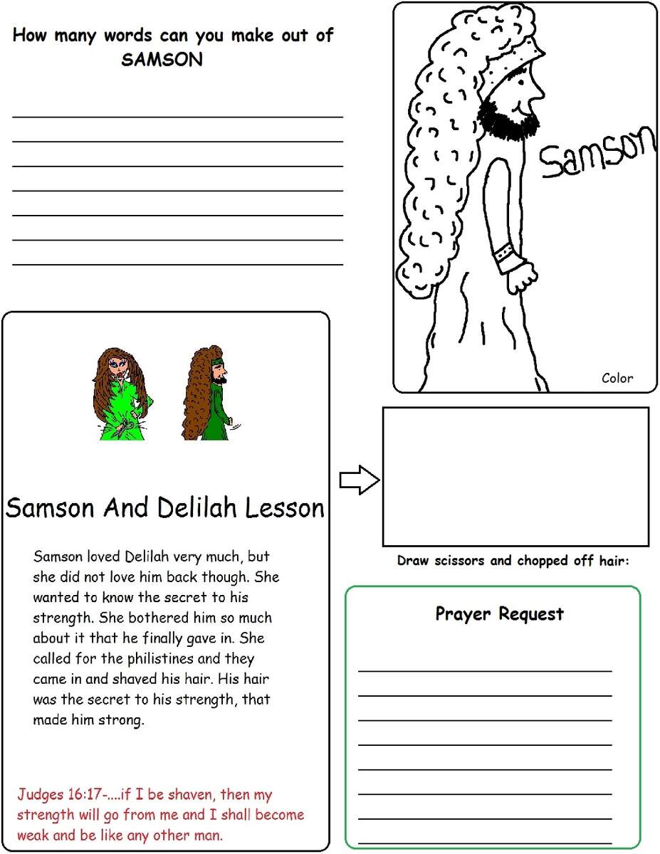 Samson And Delilah Sunday School Lesson