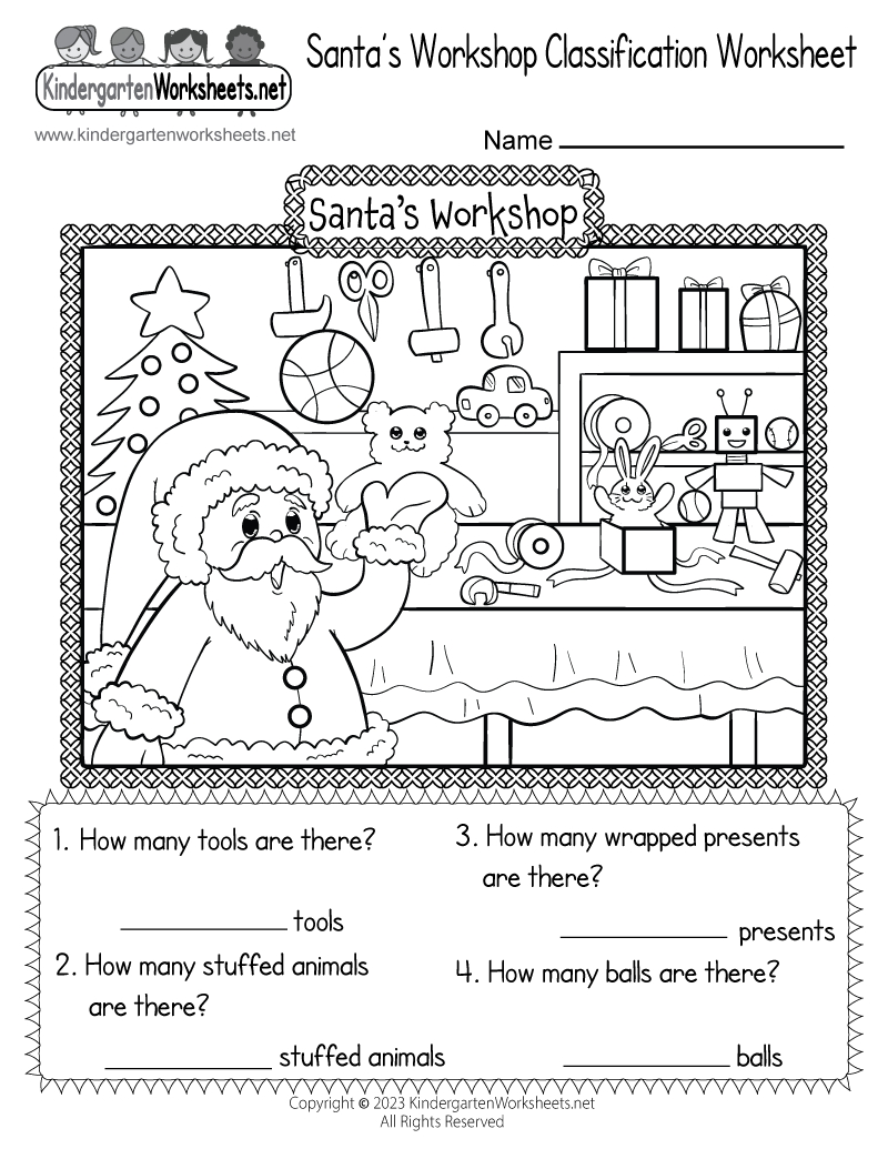 Santa S Workshop Classification Worksheet Free Printable Digital PDF